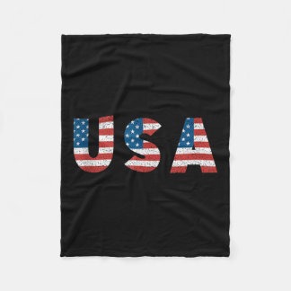 Retro Patriotic US National American Flag 20. Ja Fleecedecke