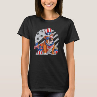 Retro Patriotic USA I American Flag I Retro 4th Ju T-Shirt