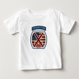 Retro patriotische 10. Gebirgsabteilung Baby T-shirt