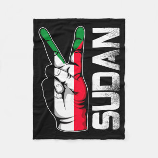 Retro Patriotischer Sieg Sudan-Flagge Finger Fleecedecke