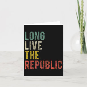 Retro Patriotisches USA Lang Lebe Die Republik Vin Karte