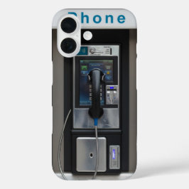 Retro Payphone Design, Vintage Telefonkabine Art iPhone 16 Hülle