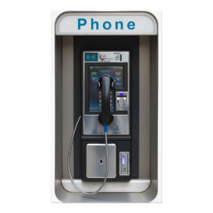 Retro Payphone Design, Vintage Telefonkabine Art Fotodruck