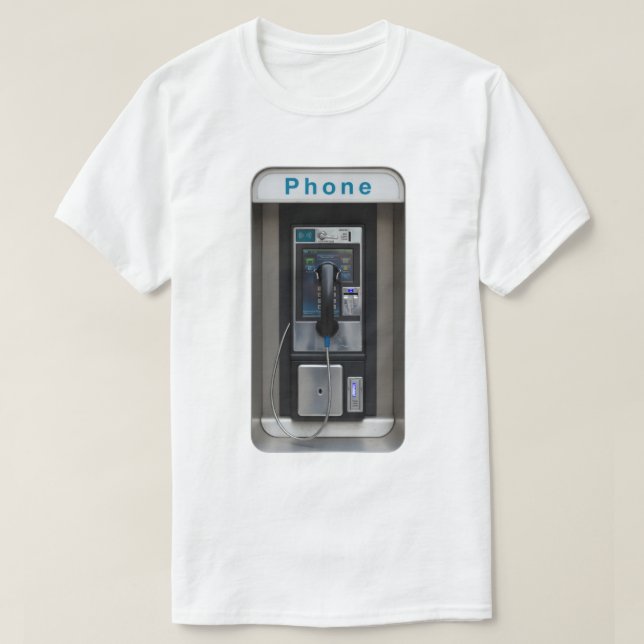 Retro Payphone Design, Vintage Telefonkabine Art T-Shirt (Design vorne)