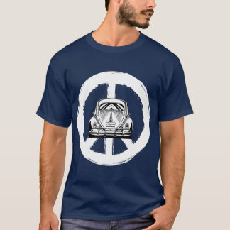 Retro Peace Car Buggy Bug Auto Kalifornien Liebe T-Shirt