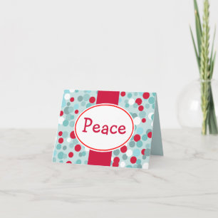 Retro Peace Holiday Card Feiertagskarte