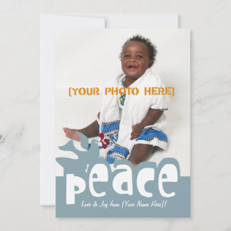 Retro Peace & Joeting Card Feiertagskarte