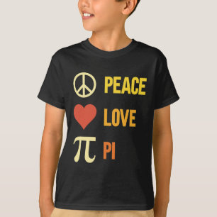 Retro Peace Liebe Pi 3.14 Happy Pi Day Math Pun Pi T-Shirt