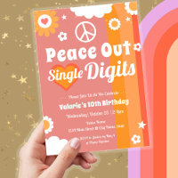 Retro Peace Out 10. Geburtstag