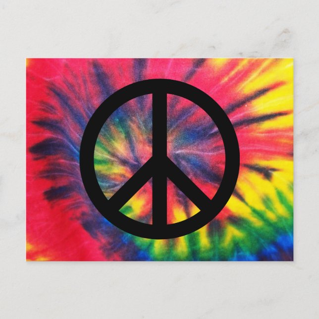 Retro Peace Postkarte (Vorderseite)