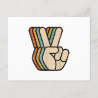Retro Peace Sign / Fingers Vintag 60er 70er 80er C