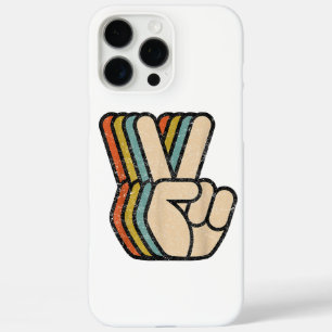 Retro Peace Sign / Fingers Vintag 60er 70er 80er C iPhone 16 Pro Max Hülle