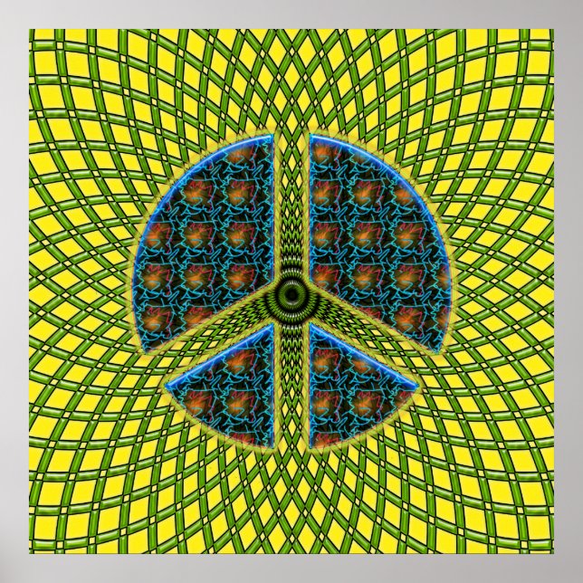 RETRO PEACE SIGN POSTER (Vorne)