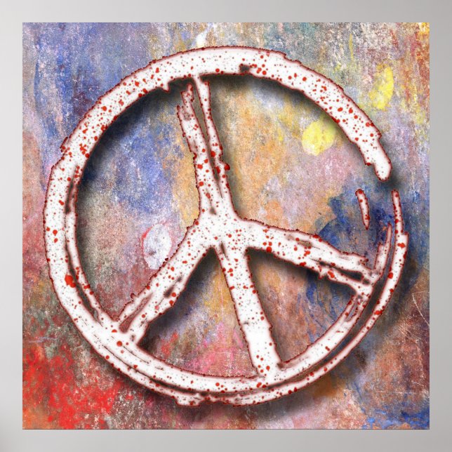 RETRO PEACE SIGN POSTER (Vorne)