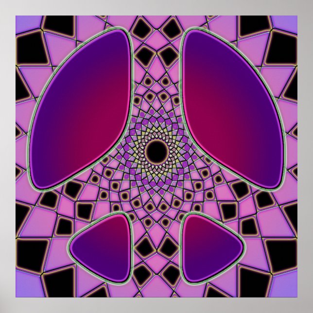 RETRO PEACE SIGN POSTER (Vorne)