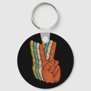 Retro Peace Vintag 60er Jahre 70er Hippie Schlüsselanhänger