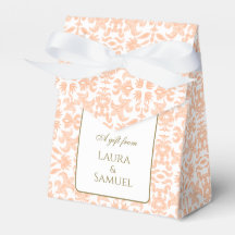 Retro Peach Favor Box mit Bow
