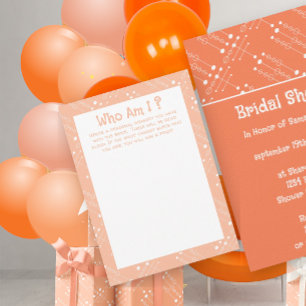 Retro Peach MCM Mitte des Jahrhunderts Moderne Spi Einladung