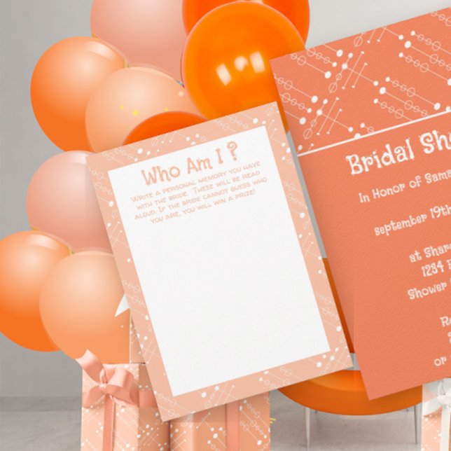 Retro Peach MCM Mitte des Jahrhunderts Moderne Spi Einladung (Von Creator hochgeladen)