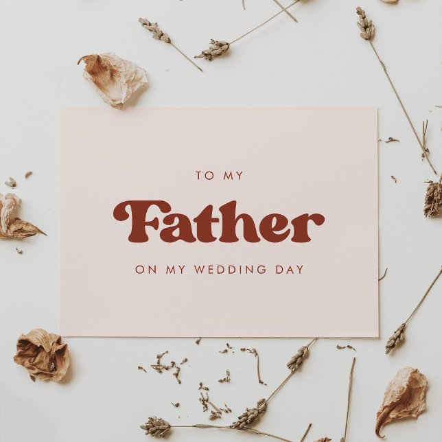 Retro peach To my Vater on my wedday card (Von Creator hochgeladen)