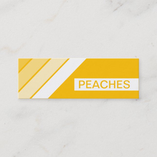 Retro PEACHES Mini Visitenkarte (Vorderseite)