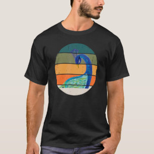 Retro Peacock Niedliche Vögel Tiergrafik T-Shirt