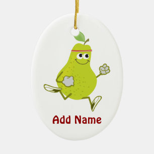 Retro Pear Runner Keramikornament
