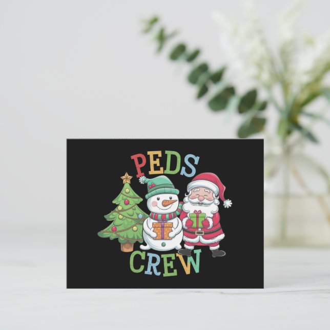 Retro Peds Crew Weihnachten Kinderkrankenpflege Ki (Stehend Vorderseite)