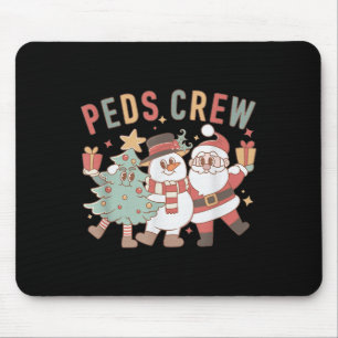 Retro Peds Crew Weihnachten Kinderkrankenschwester Mousepad