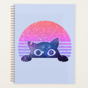 Retro Peeking Cute Cat Planer