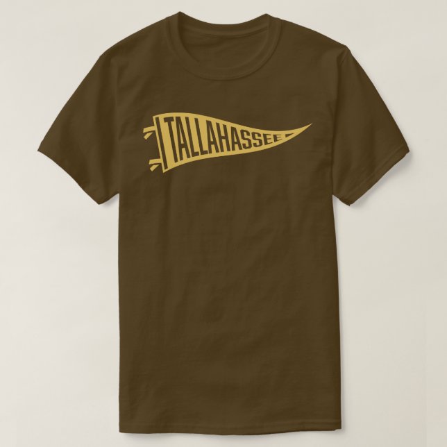 Retro Pennant Tallahassee Tan Gold T-Shirt (Design vorne)