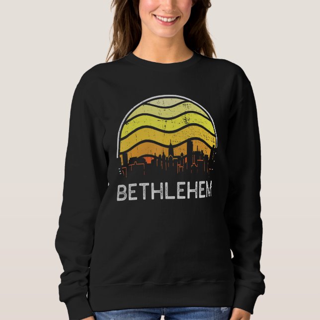Retro Pennsylvania Bethlehem Visitors Skyline Vint Sweatshirt (Vorderseite)