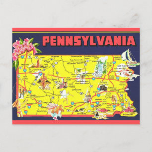 Retro Pennsylvania Karte