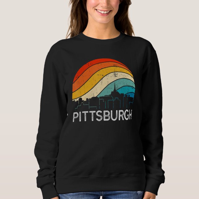 Retro Pennsylvania Pittsburgh Skyline Vintage Urba Sweatshirt (Vorderseite)