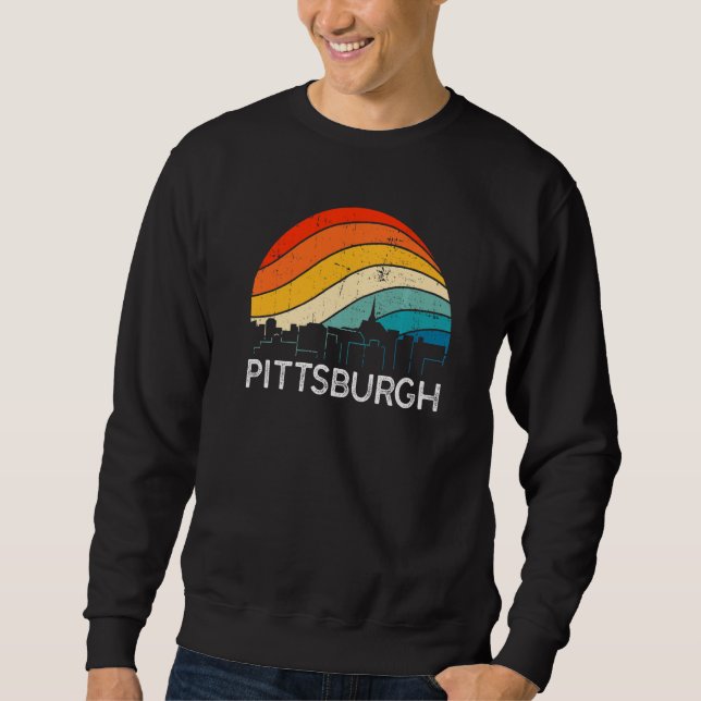 Retro Pennsylvania Pittsburgh Skyline Vintage Urba Sweatshirt (Vorderseite)