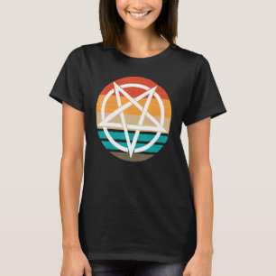 Retro Pentagram Devil 666 T-Shirt