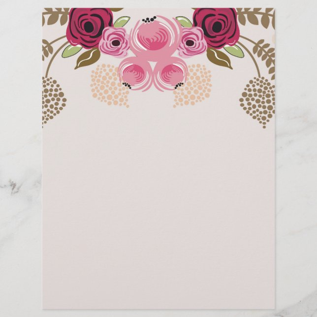 Retro-Peonies Letterhead (Vorderseite)