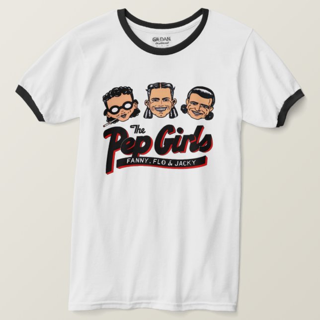 Retro-Pep-Mädchen T-Shirt (Design vorne)