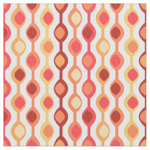 Retro Perlen-Muster gelb-orange Stoff