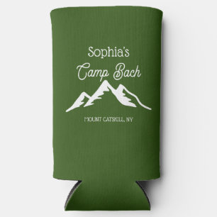 Retro Personalisiert Camp Bach Gebirge grün Selters Dosenkühler