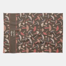 Retro Personalisiert Mushroom Fungi Mitte des Jahr Geschirrtuch