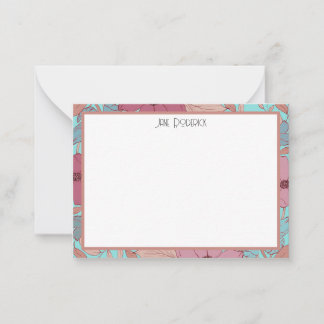 Retro Personalisiert Stationary Mitteilungskarte