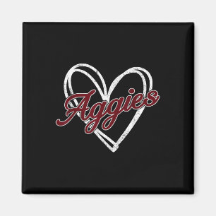 Retro Personalisierte Aggies-Herz Männer Frauen Ki Magnet
