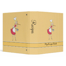 Retro personalisierte Rezept-Mappe