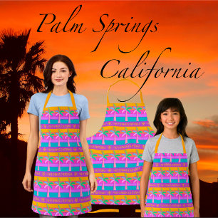 Retro Personalisierte tropische Palmen Schürze