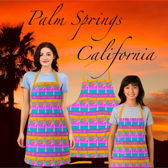 Retro Personalisierte tropische Palmen Schürze (Fun aprons in bright desert colors!)