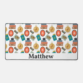 Retro Personalisierte Urlaubsreise Thema Schreibtischunterlage