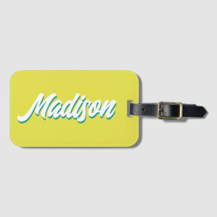 Retro-Personalisierter Name, personalisiertes vint Gepäckanhänger