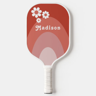 Retro personalisierter Name Pickleball Schläger