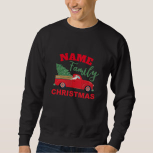 Retro personalisiertes Familienweihnachtsfest Shir Sweatshirt